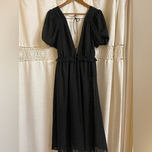 For Love and Lemons Black eyelet Maxi Dress